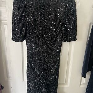 Dress The Population  Chandler Sequin Ruffle Minidress